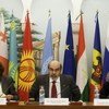 FAO Director-General Graziano Da Silva (centre) at signing ceremony of partnership to manage stocks of obsolete pesticides.