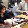 Amb. Susan Rice of the United States, presides over Security Council meeting on the Democratic People’s Republic of Korea (DPRK).