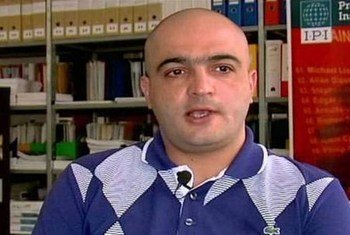 Azerbaijani journalist and human rights activist Eynulla Fatullayev, winner of the 2012 UNESCO/Guillermo Cano World Press Freedom Prize.
