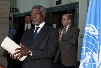 Joint Special Envoy of the United Nations and the League of Arab States on the Syrian Crisis, Kofi Annan.