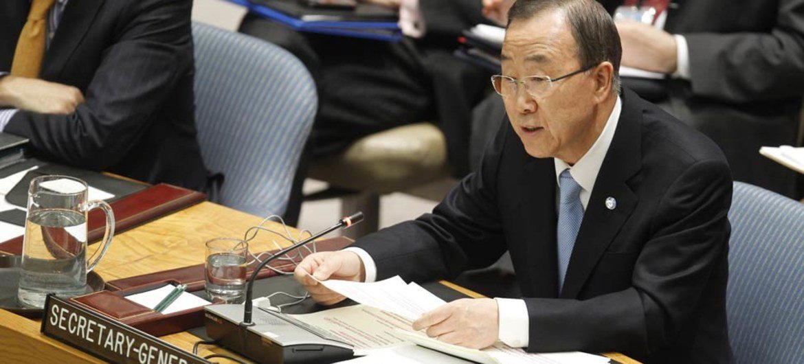 Le Secrétaire général de l'ONU, Ban Ki-moon Photo ONU/Paulo Filgueiras