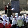 Des fillettes de l'école de Rukshana, à Kaboul, en Afghanistan.