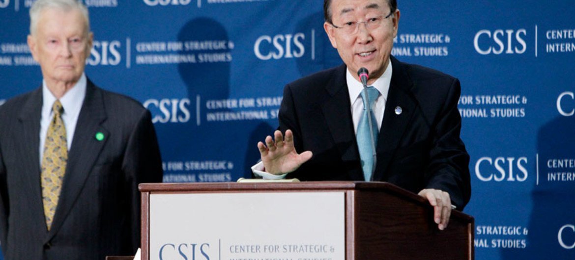 Secretary-General Ban Ki-moon addresses the Center for Strategic and International Studies (CSIS) in Washington, D.C.