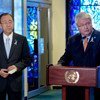 Peacekeeping chief Hervé Ladsous (right) and Secretary-General Ban Ki-moon at ceremony to honour the memory of 'blue helmets.'
