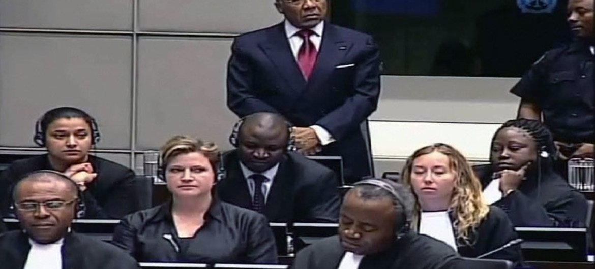 Former Liberian President Charles Taylor awaiting verdict on April 26, 2012.