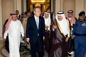 Secretary-General Ban Ki-moon and Crown Prince Nayef bin Abdulaziz al-Saud in June 2008.