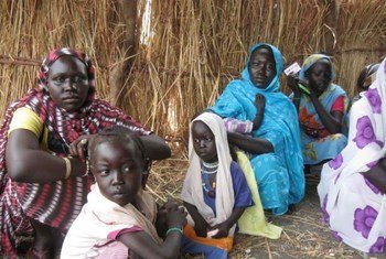 A group of refugees in Jamam, South Sudan.