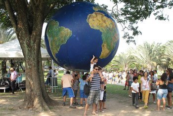 Members of the public attend the People’s Summit at Flamengo Park in Rio de Janeiro, to voice their concerns on the issues being discussed at Rio+20.
