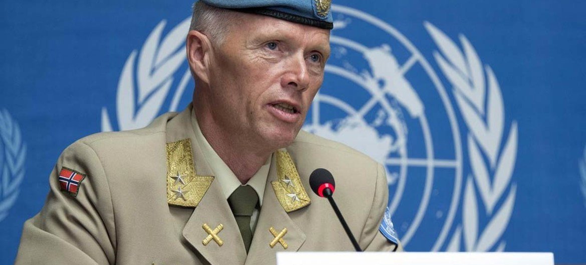 Le chef de la Mission de supervision des Nations Unies en Syrie (MISNUS), le général Robert Mood. Photo ONU/Jean-Marc Ferré