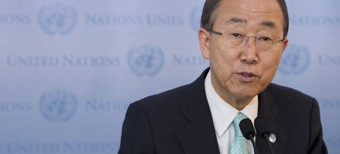 Le Secrétaire général de l'ONU, Ban Ki-moon. ONU Photo/Eskinder Debebe.