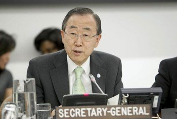 Le Secrétaire général de l'ONU, Ban Ki-moon. ONU Photo/Rick Bajornas.