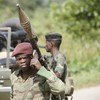 Des soldats des Forces Armées de la République Démocratique du Congo (FARDC) au cours d'une opération militaire visant le groupe rebelle M23, le 20 mai dernier.