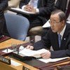 Secretary-General Ban Ki-moon addresses the Security Council on peacebuilding.