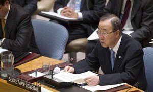 Secretary-General Ban Ki-moon addresses the Security Council on peacebuilding.