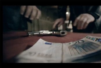 Screenshot from UNODC's global awareness-raising campaign emphasizing the size and cost of transnational organized crime.