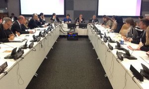A delegation from CICIG presents  the body's 2012-2013 strategic work plan at UN Headquarters.