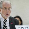 Paulo Pinheiro presents report of the Independent Commission of Inquiry on Syria at the 21st Session of the Human Rights Council in Geneva.