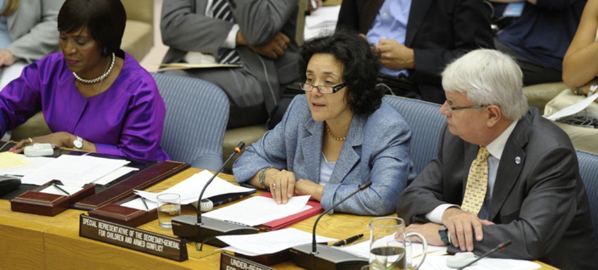 Leila Zerrougui, Secretary-General for Children and Armed Conflict, addresses the Security Council.