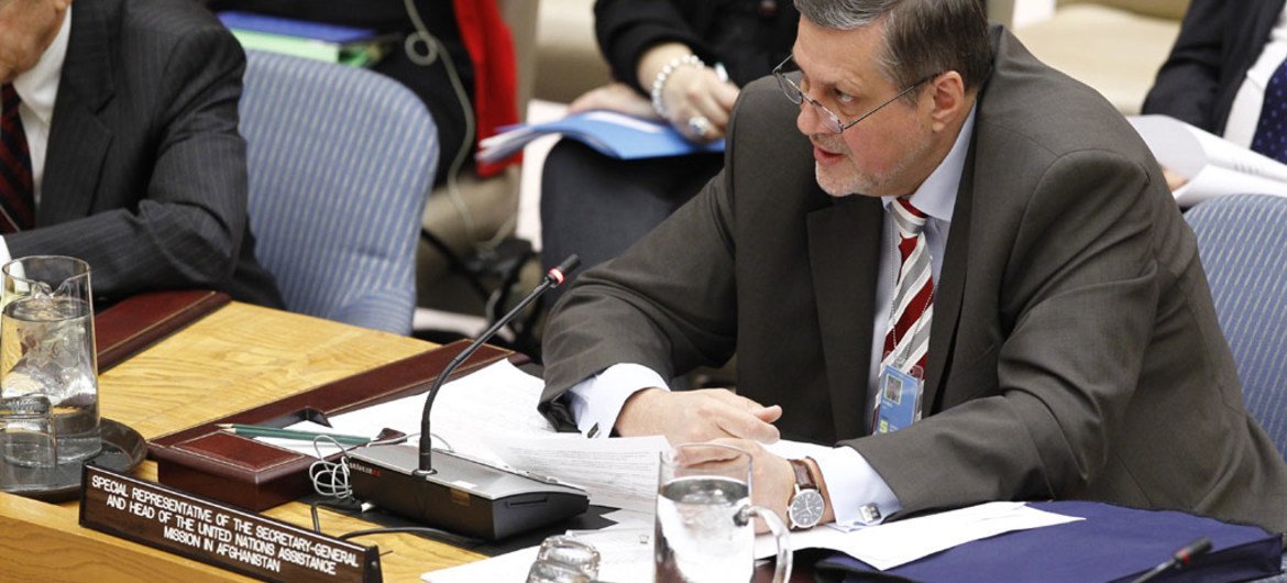 Le Représentant spécial du Secrétaire général pour l'Afghanistan, Jan Kubis. ONU Photo/JC McIlwaine