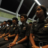 Recruiting women police officers is key to the rule of law. In this photo, Thai police cadets receive training on ending violence against women and girls.