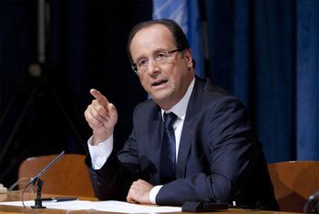 Le Président français, François Hollande, lauréat 2013 du Prix pour la paix de l'UNESCO.