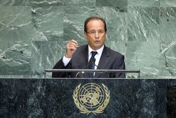 Le Président de la France, François Hollande, le 25 septembre, devant l'Assemblée générale des Nations Unies.
