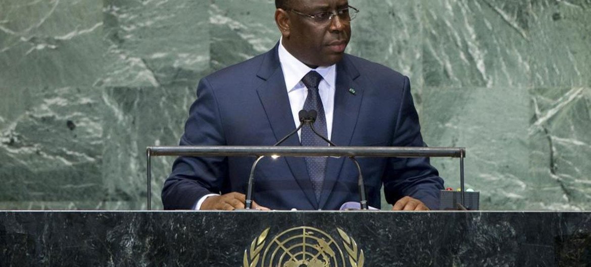 President Macky Sall of Senegal addresses the General Assembly.