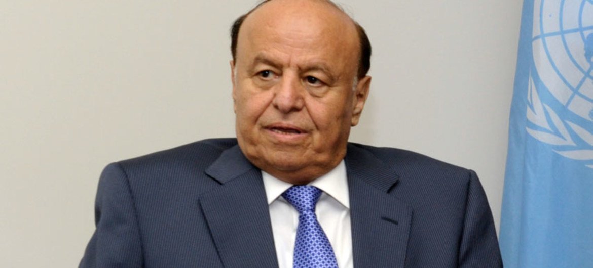 Le Président du Yémen, Abd Rab Mansour Hadi. Photo ONU/E. Schneider