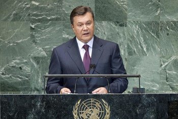 President Viktor Yanukovych of Ukraine addresses the General Assembly.