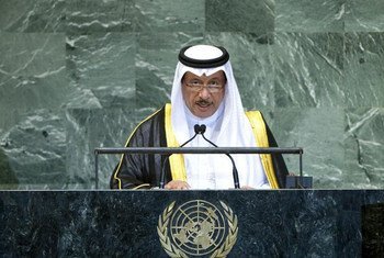 Prime Minister Sheikh Jaber al Mubarak al Hamad al Sabah of Kuwait addresses the General Assembly.
