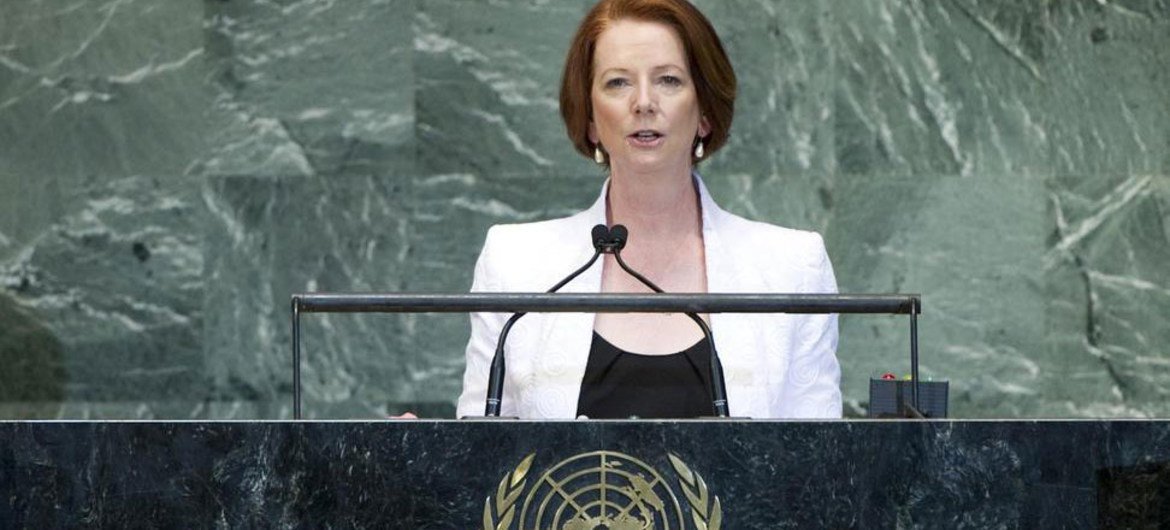 Prime Minister Julia Gillard of Australia addresses the General Assembly.