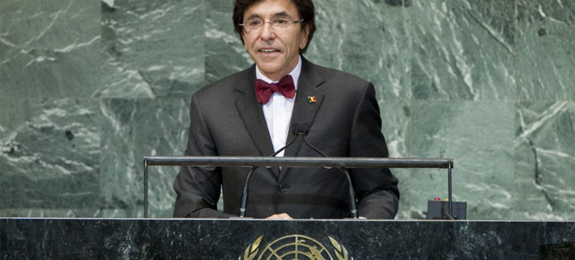 Le Premier Ministre de Belgique Elio Di Rupo. Photo ONU/M. Castro