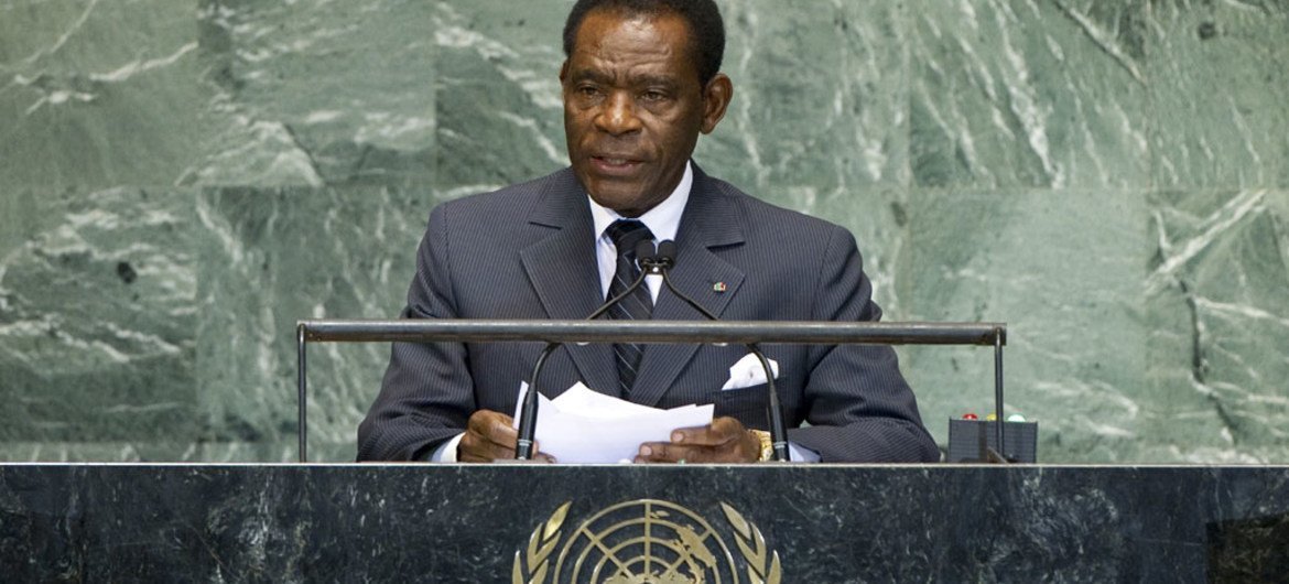 President Teodoro Obiang Nguema Mbasogo of Equatorial Guinea addresses the General Assembly.