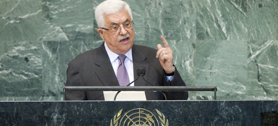 President Mahmoud Abbas of the  Palestinian Authority addresses General Assembly.