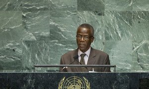 Le Ministre des affaires étrangères de Guinée, Édouard Niankoye Lama. Photo ONU/J Carrier