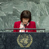 Foreign Minister Antonella Mularoni of San Marino addresses General Assembly.