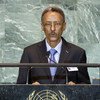 Le Ministre mauritanien des affaires étrangères et de la coopération, Hamadi Ould Baba Ould Hamadi, à la tribune de l’Assemblée générale.
