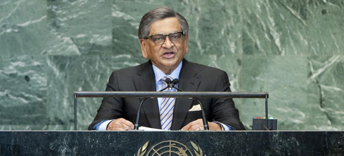 S. M. Krishna, Minister for External Affairs of India.