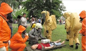 Training course on emergency response to chemical weapons.