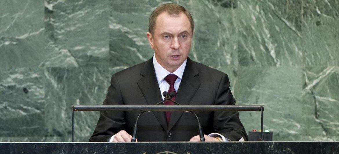 Minister for Foreign Affairs Vladimir Makei of Belarus addresses General Assembly.