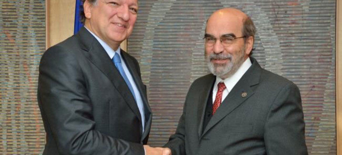 EU Commission President José Manuel Barroso (left) amd FAO Director-General José Graziano da Silva.