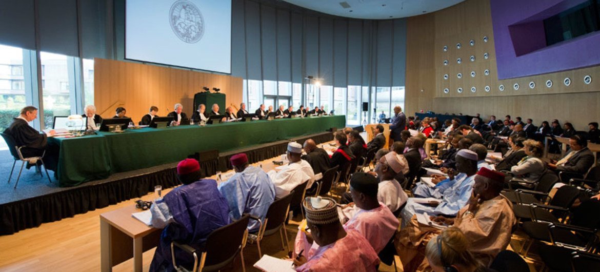 ICJ at the opening of the public hearings in the case concerning the frontier dispute between Burkina Faso and Niger.