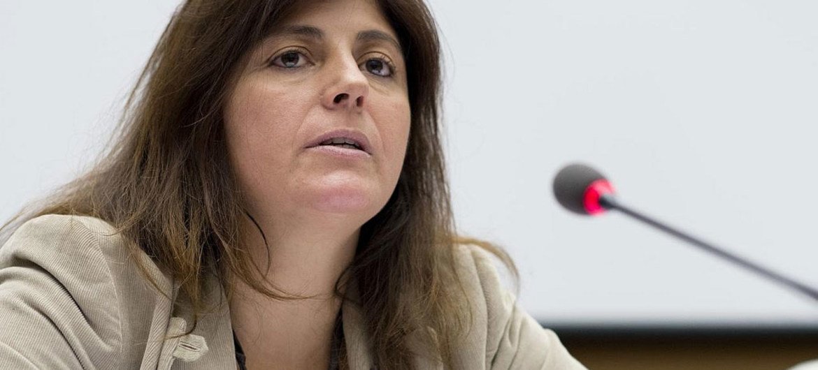 La Rapporteuse spéciale sur l'extrême pauvreté et les droits de l'homme, Magdalena Sepúlveda. Photo ONU/Jean-Marc Ferré