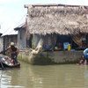 People affected by flooding in Benin.