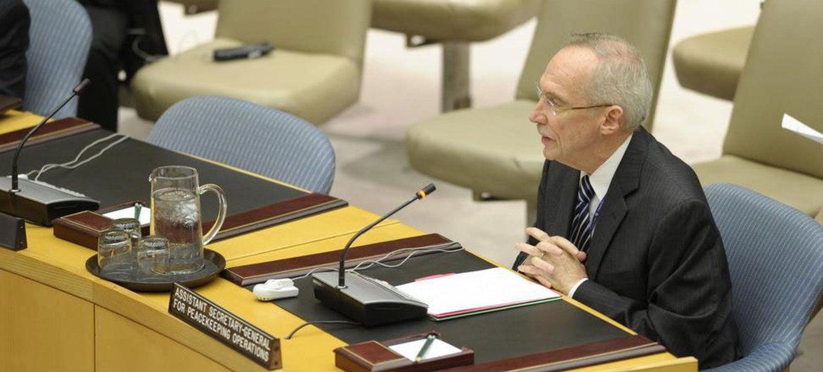 Le Sous-Secrétaire général aux opérations de maintien de la paix des Nations Unies, Edmond Mulet.