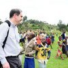 OCHA Operations Director John Ging with displaced children in North Kivu, DR of Congo, on 23 October 2012.