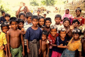 Children in Thea Chaung IDP Camp, Rakhine State, Myanmar.