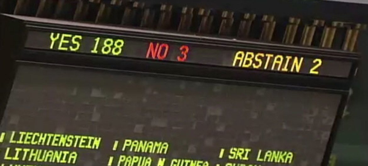 L'Assemblée générale adopte une nouvelle résolution appelant à la levée du blocus économique, commercial et financier imposé à Cuba par les États-Unis.