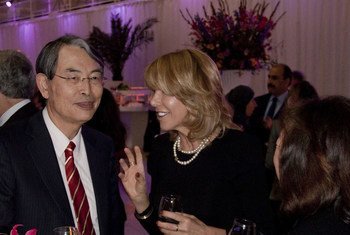 UN Legal Counsel, Patricia O’Brien (right) and Judge Sang-Hyun Song,President of the International Criminal Court, at a ceremony to mark the 10th anniversary of the Court.