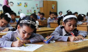 Schools run by UNRWA in Gaza, such as this one, have been temporarily closed due to the escalation of violence.